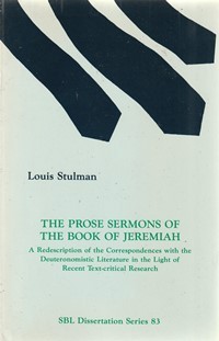 The prose sermons of the book of Jeremiah