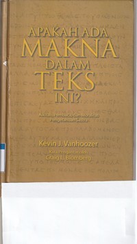 Apakah ada makna dalam teks ini: Alkitab, pembaca, dan ...