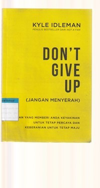 Jangan menyerah [Don't give up]