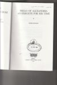 Image of Philo of alexandria an exegete for his time