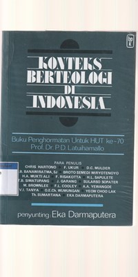 Konteks berteologi di Indonesia: buku penghormatan untuk HUT ke 70 ...