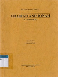 Obadiah and Jonah: a commentary