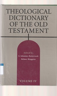 Theological dictionary of the old testament volume 4