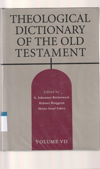 Theological dictionary of the old testament volume 7