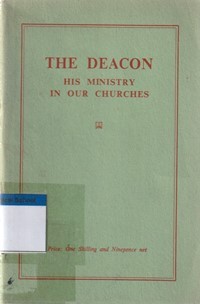 The deacon: his ministry in our churches