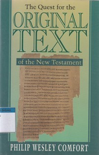 The quest for the original text of the new testament